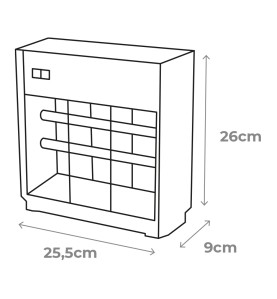 Mata insectos profesional eléctrico 2x6w 30m² 26x25,5x9cm color cromo/negro edm
