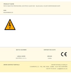 Mata insectos profesional eléctrico 2x6w 30m² 26x25,5x9cm color cromo/negro edm