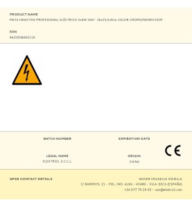 Mata insectos profesional eléctrico 2x6w 30m² 26x25,5x9cm color cromo/negro edm