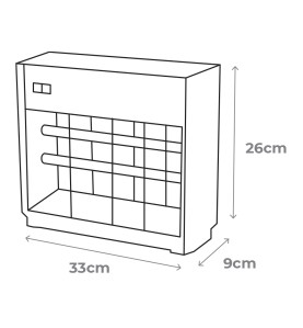 Mata insectos profesional eléctrico 2x8w 50m² 33x9x26cm color cromo/negro edm
