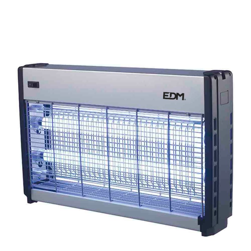 Mata insectos profesional eléctrico 2 x1 5 w 100 m² 9 x 10 x 31 cm color cromo/negro