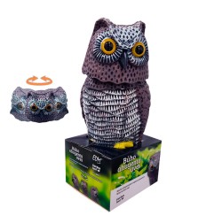 Buho con cabeza giratoria ahuyenta aves 20x38x16cm edm