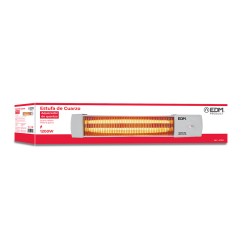 Estufa de baño de cuarzo orientable 600 / 1200 w modelo marfil