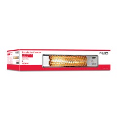 Estufa de baño de cuarzo orientable 600 / 1200 w modelo cromo