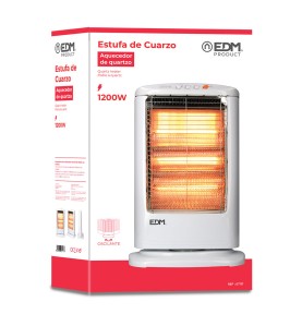 Estufa de cuarzo oscilante 400 / 800 / 1200 w modelo económico anti-vuelco