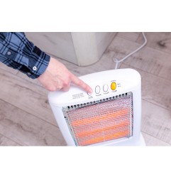Estufa de cuarzo oscilante 400 / 800 / 1200 w modelo económico anti-vuelco