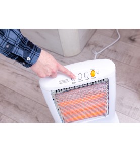 Estufa de cuarzo oscilante 400 / 800 / 1200 w modelo económico anti-vuelco
