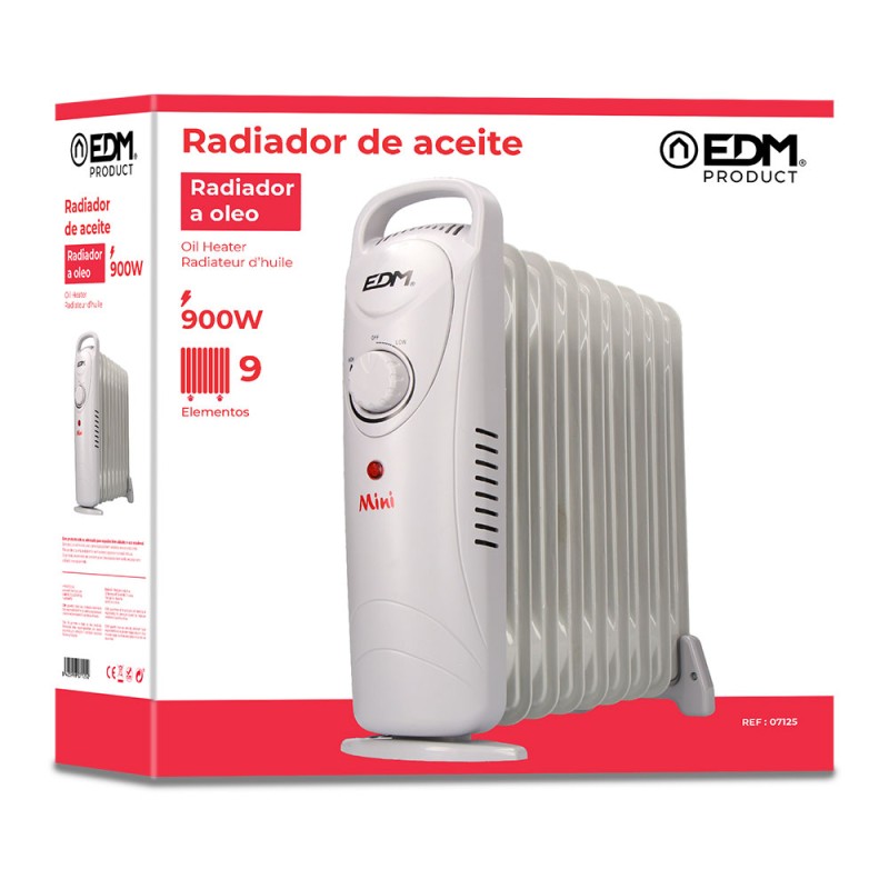 Radiador de aceite 900 w con 9 elementos modelo junior