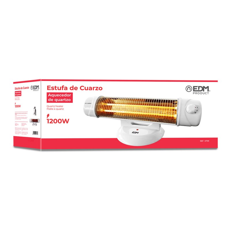 Estufa de cuarzo 600 / 1200 w modelo suelo