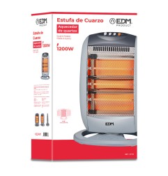 Estufa de cuarzo oscilante 400 / 800 / 1200 w anti-vuelco