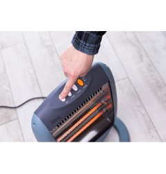 Estufa de cuarzo oscilante 400 / 800 / 1200 w anti-vuelco