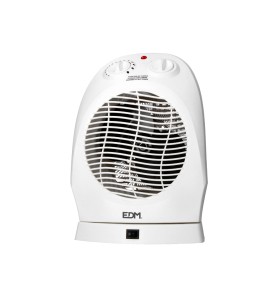 Calefactor compacto oscilante 1000 - 2000 w blanco