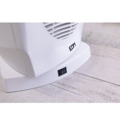 Calefactor compacto oscilante 1000 - 2000 w blanco