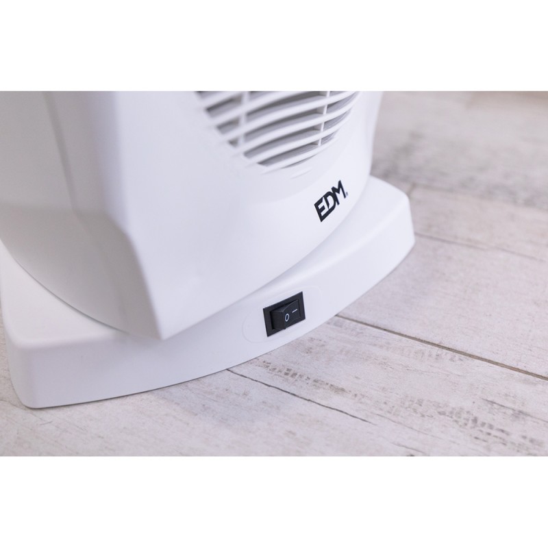 Calefactor compacto oscilante 1000 - 2000 w blanco