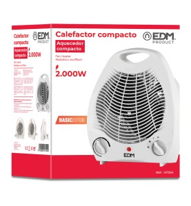 Calefactor compacto 1000 - 2000 w blanco