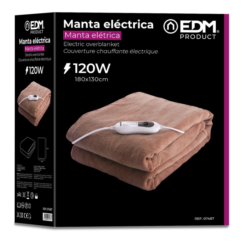 Manta eléctrica 120 w 180 x 130 cm