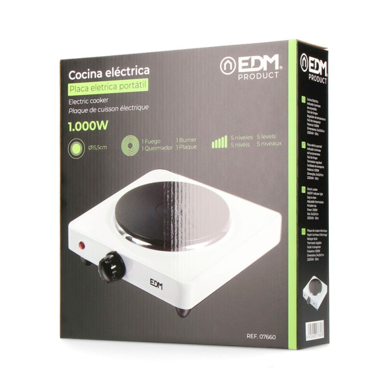 Cocina electrica 1 fuego 1000 w