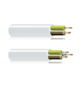Manguera tubular h05vv-f 2 x 0,75 mm², blanca euro/m