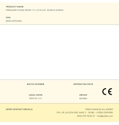 Manguera plana h03vv-f 2 x 0,75 mm² blanca euro/m
