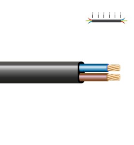 Manguera plana h03vv-f 2 x 0,75 mm² negra euro/m