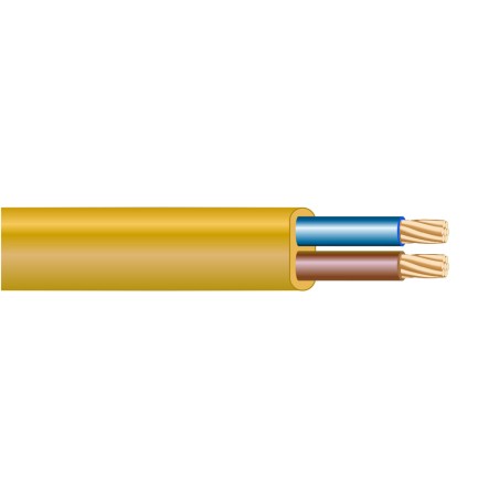 Manguera plana h03vvh2-f 2 x 0,75 mm² dorada euro/m