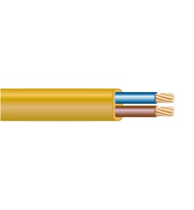 Manguera plana h03vvh2-f 2 x 0,75 mm² dorada euro/m