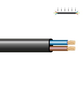 Manguera plana 2 x 1,50 mm² negra euro/m