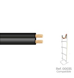 Paralelo 2x0,75mm negro "audio" euro/m (bobina pequeña ø180x60mm)