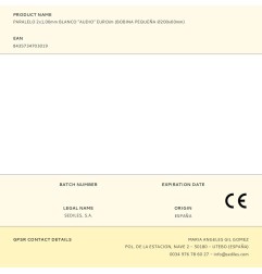 Paralelo 2x1,00mm blanco "audio" euro/m (bobina pequeña ø200x60mm)