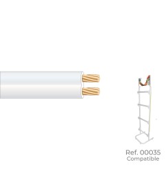 Paralelo 2x1,50mm blanco "audio" euro/m (bobina pequeña ø200x80mm)