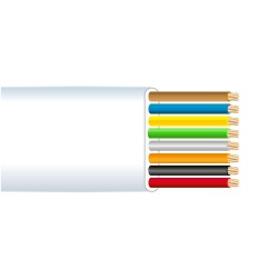 Cable telefonico 8 vias blanco cat.3 euro/m