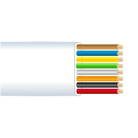 Cable telefonico 8 vias blanco cat.3 euro/m