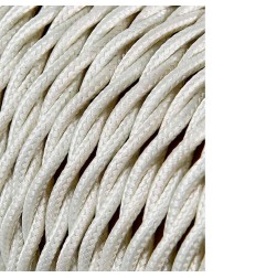 Carrete cable textil trenzado h03vv-f 2 x 0,75 mm² algodón, 25 m