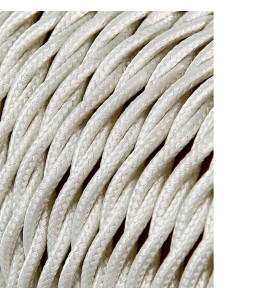 Carrete cable textil trenzado h03vv-f 2 x 0,75 mm² algodón, 25 m