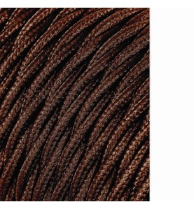 Carrete cable textil trenzado h03vv-f 2 x 0,75 mm² marrón, 25 m