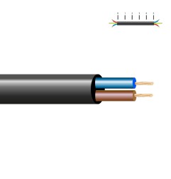 Manguera tubular vv-k06/1kv 2 x 2,50 mm², negra euro/m