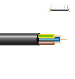 Manguera tubular vv-k06/1kv 3 g 1,50 mm², negra euro/m
