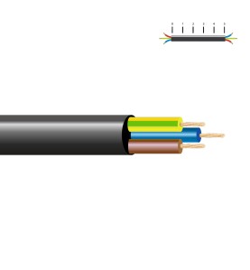 Manguera tubular vv-k06/1kv 3 g 2,50 mm², negra euro/m