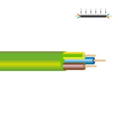 Manguera rz1-k 3 g 2,50 mm² verde euro/m