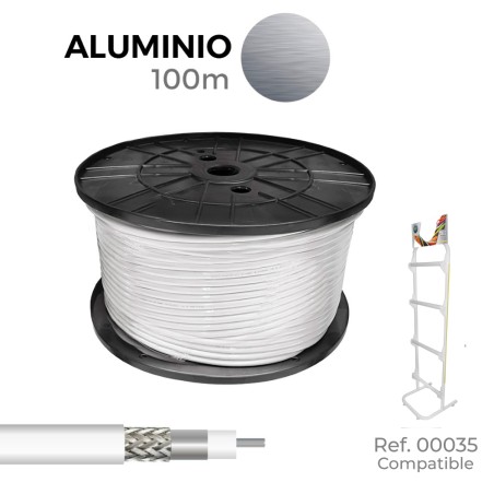 Cable coaxial apantallado rg6 aluminio euro/m