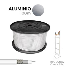 Cable coaxial apantallado rg6 aluminio euro/m