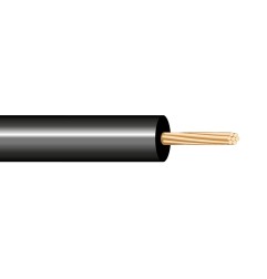 Cablecillo h05v-k 0,50 mm² negro euro/m