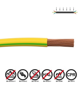 Cablecillo h07z1-k 1,50 mm² bicolor euro/m