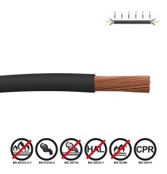 Cablecillo h07z1-k 2,50 mm² negro euro/m