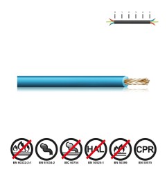 Cablecillo h07z1-k 6,00 mm² azul euro/m