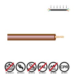 Cablecillo h07z1-k 6,00 mm² marrón euro/m