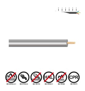 Cablecillo h07z1-k 6,00 mm² gris euro/m