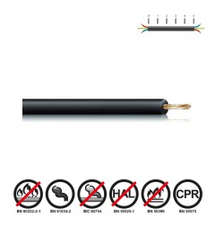 Cablecillo h07z1-k 6,00 mm² negro euro/m