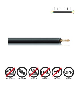 Cablecillo h07z1-k 6,00 mm² negro euro/m
