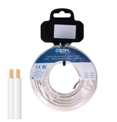 Carrete cable paralelo 2x0,50mm blanco 20m (audio)